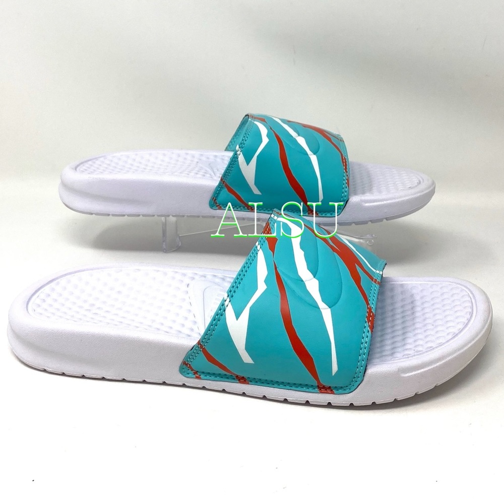 Nike Benassi Slides Women’s Sandals Ocean Breeze - Picture 7 of 8